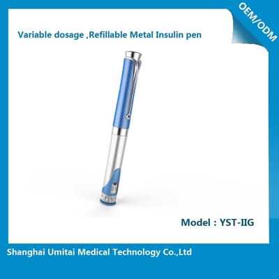 Penna riutilizzabile dell'insulina del metallo variabile di dosaggio, penna 0.01ml-0.6ml della cartuccia dell'insulina